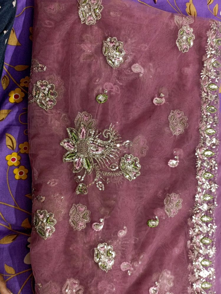 Mauve Pink Saree