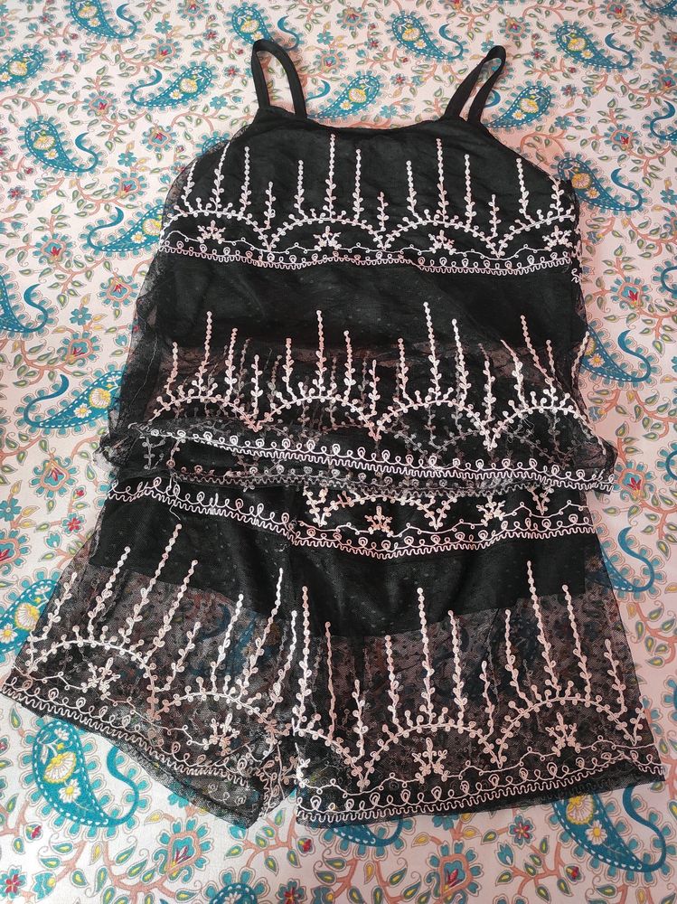 Adorable Black Co-ord Set