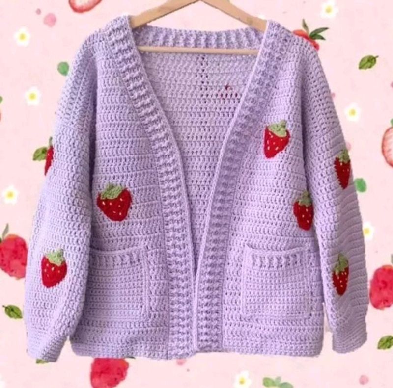 Hand Made Crochet Beautiful Cardigan