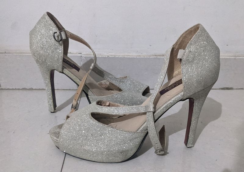 4 Inch Silver Heels