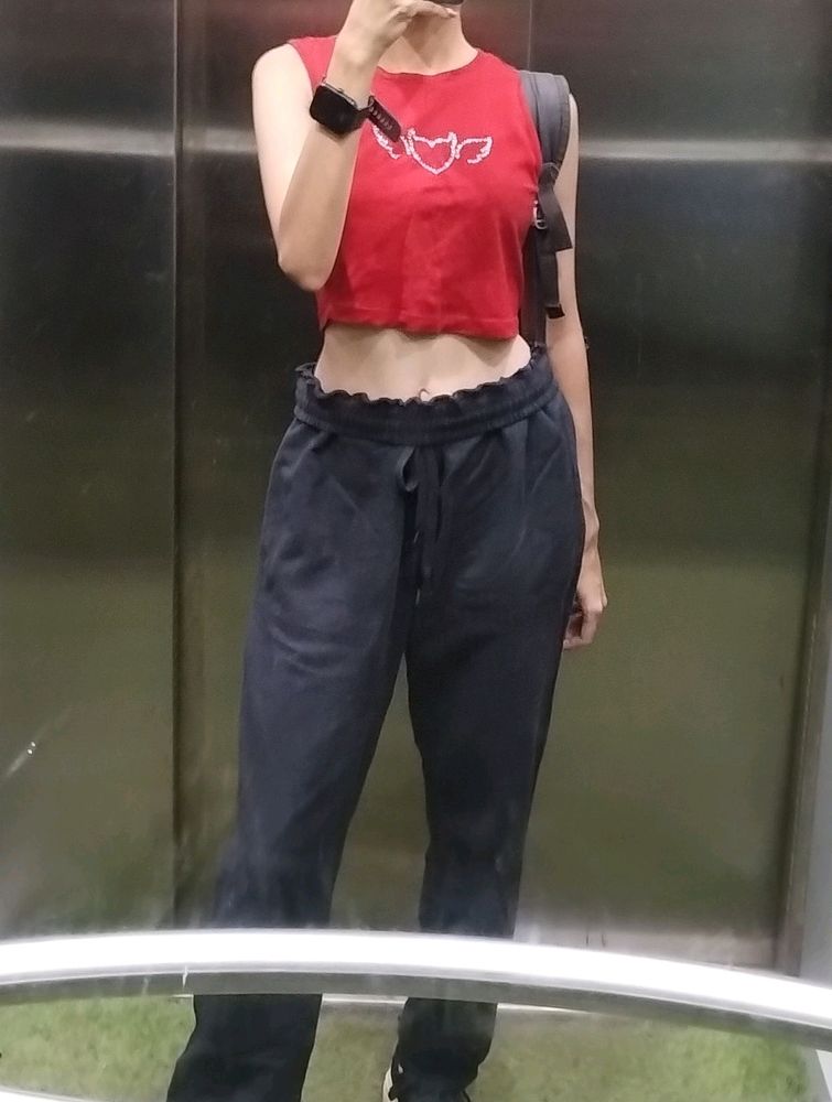 Y2k Red Crop Top