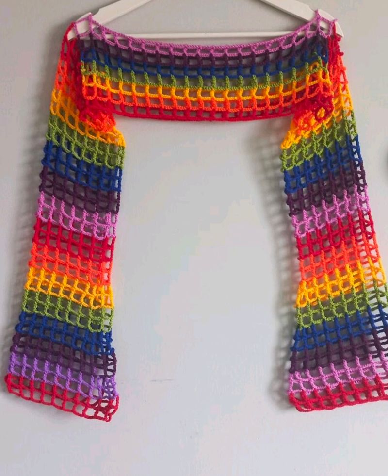 Rainbow 🌈 Crochet Shrug Sleeves