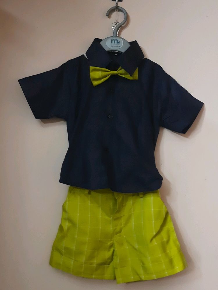 Partywear Boys Shirt Short Set