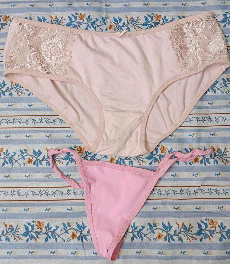 T-backs Thong & Cotton+Lace Blend Panty M Size