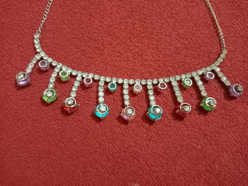 Multicolour Necklace With Earrings