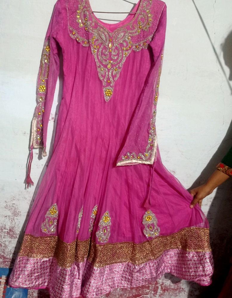 Pink Latest Gown Frock