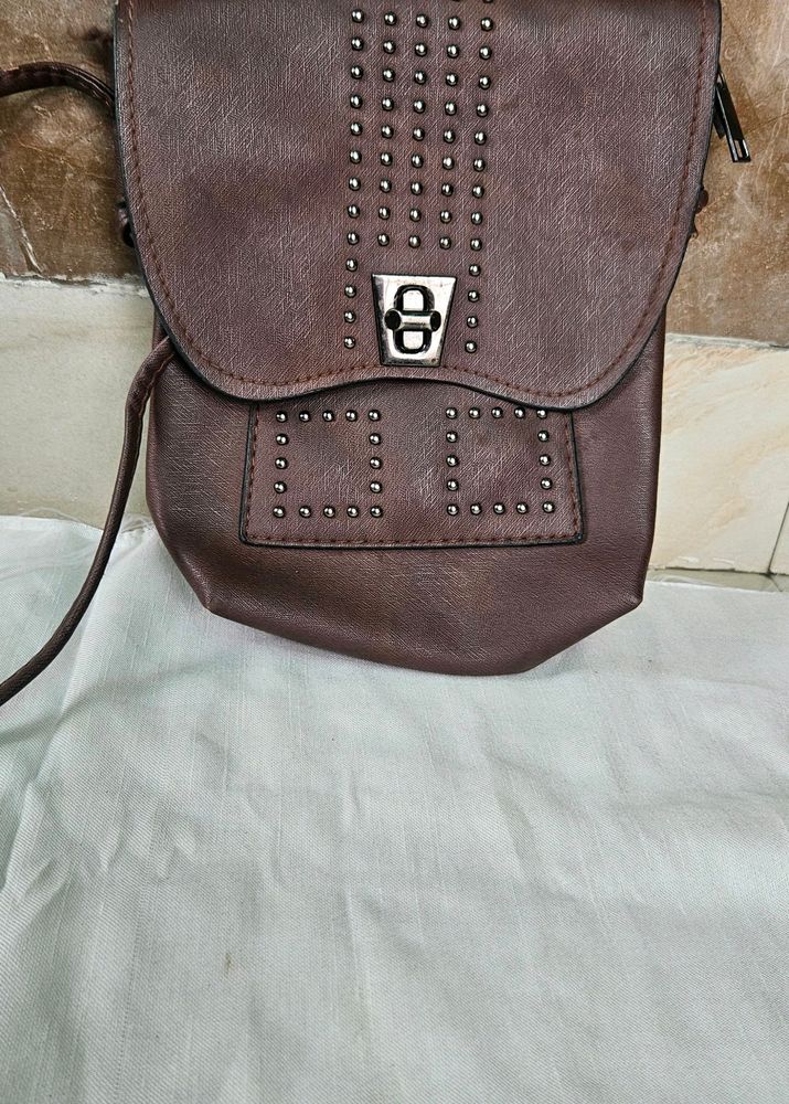 Brown Leather Sling Bag