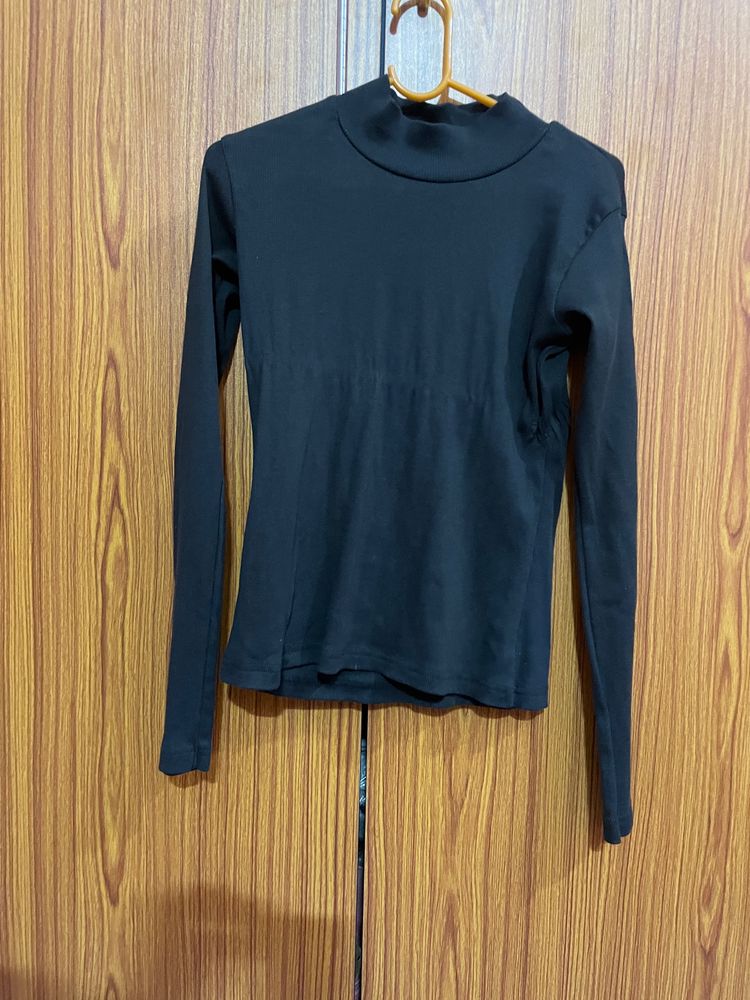 High Neck Full Sleeve Stretchable Tshirt