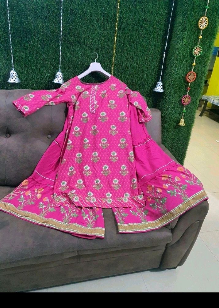 Beautiful Pink Sharara Suit