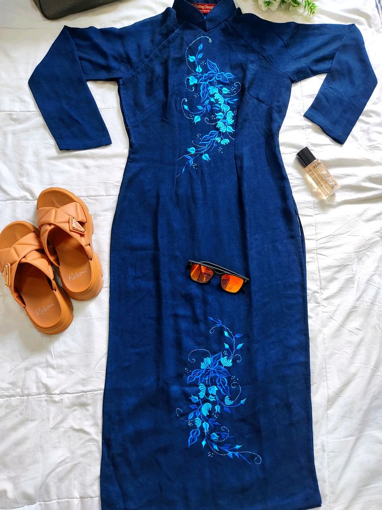 Navy Blue Kurti