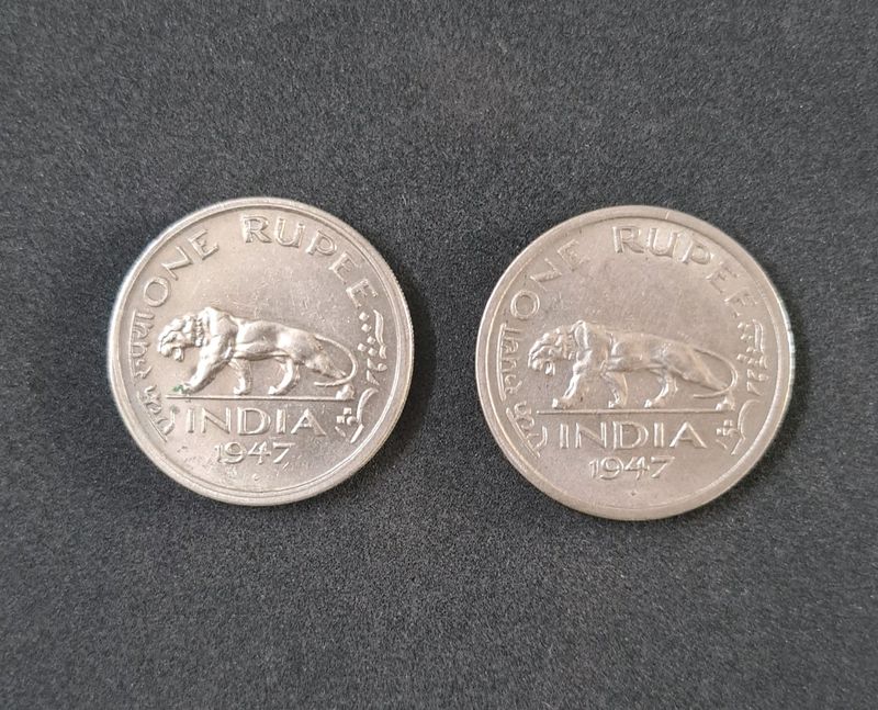 Original 1 Rupee Coins of 1947