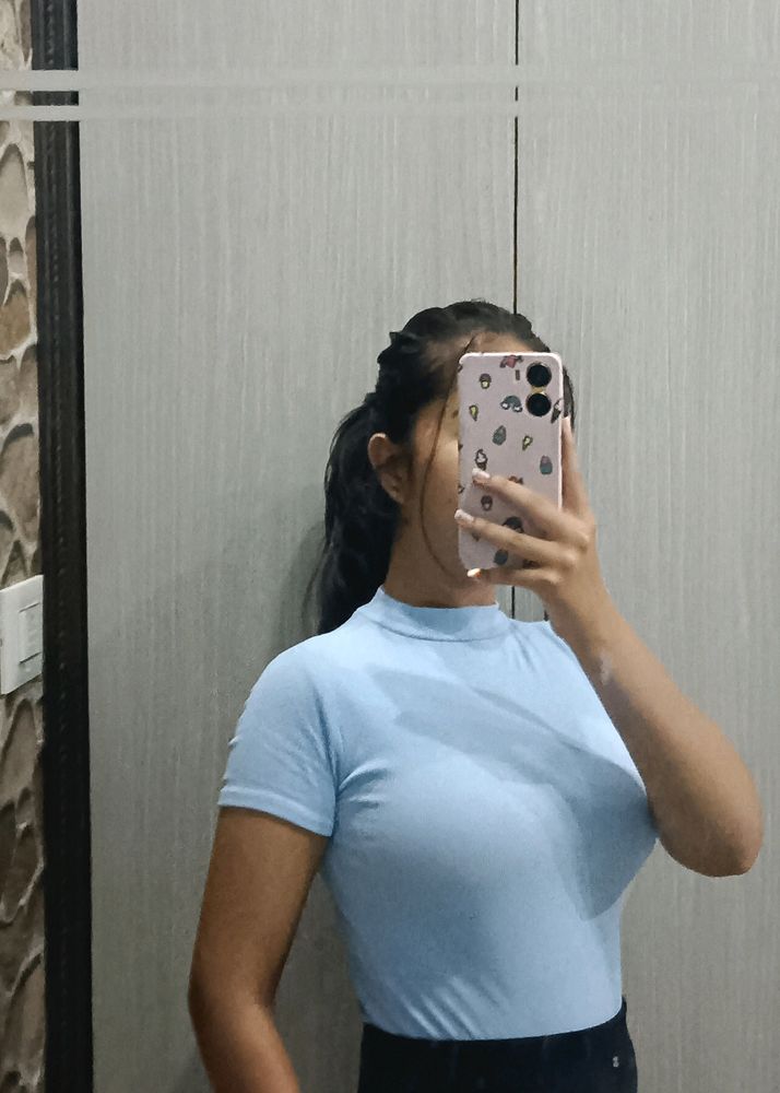 Cyan Coloured Top