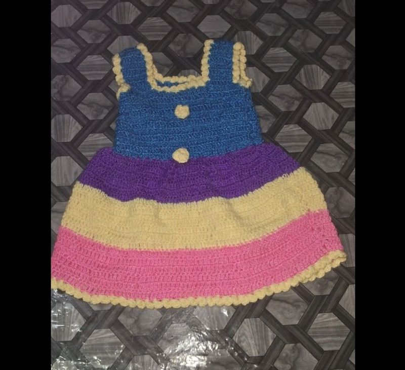 Hand Made Woollen Baby Frock