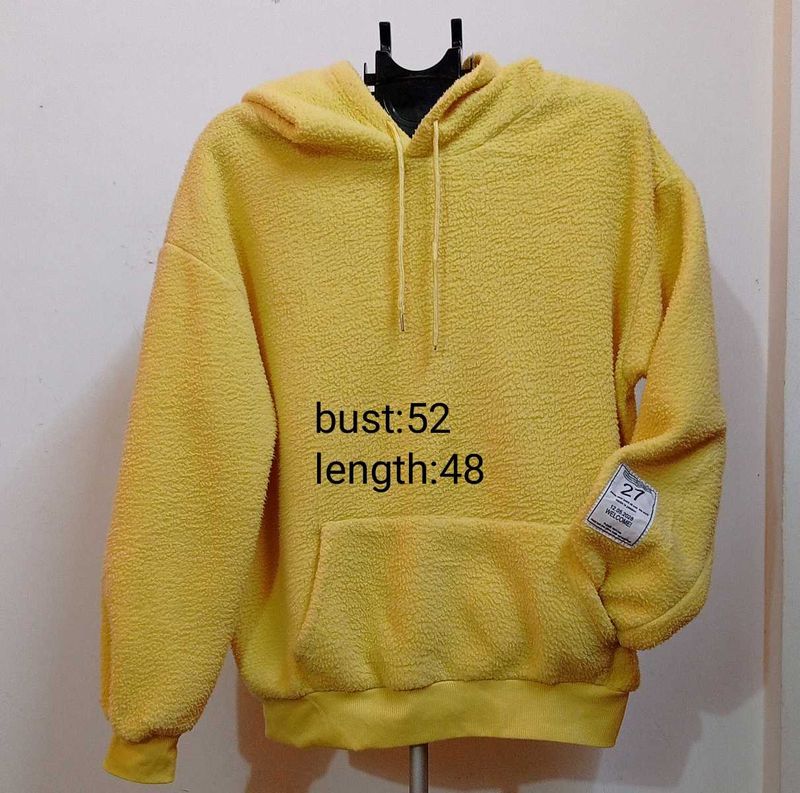 Yellow Fur Hoodie