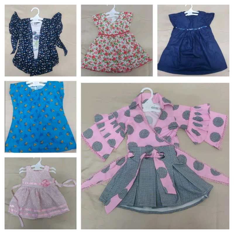 Combo Of 6 Baby Girl Dress 🎉Grab Fast🎉