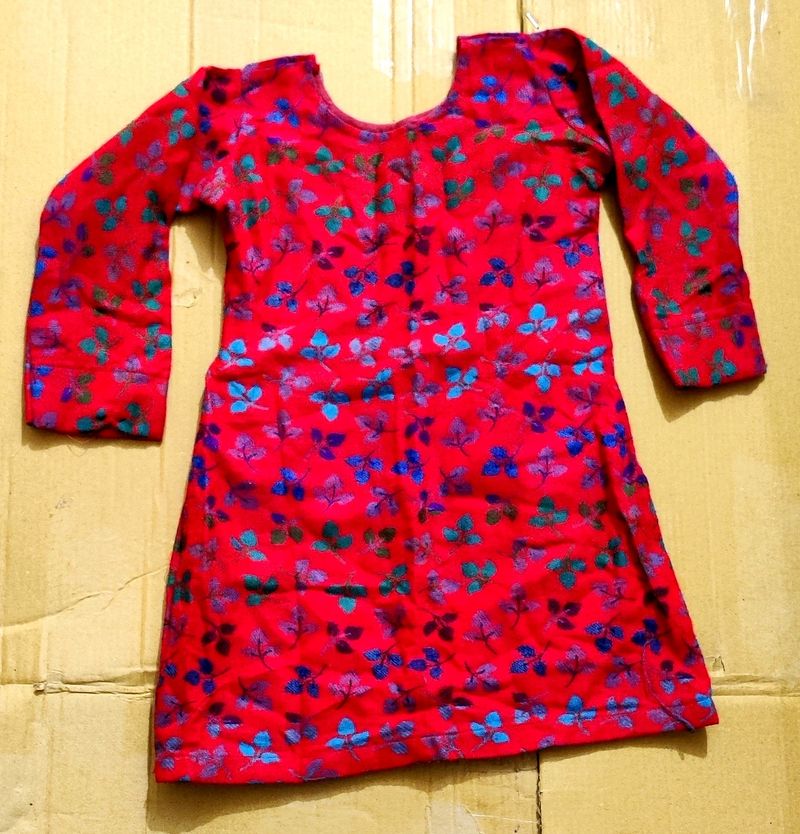 Woolen Kurti For Kids Girl...