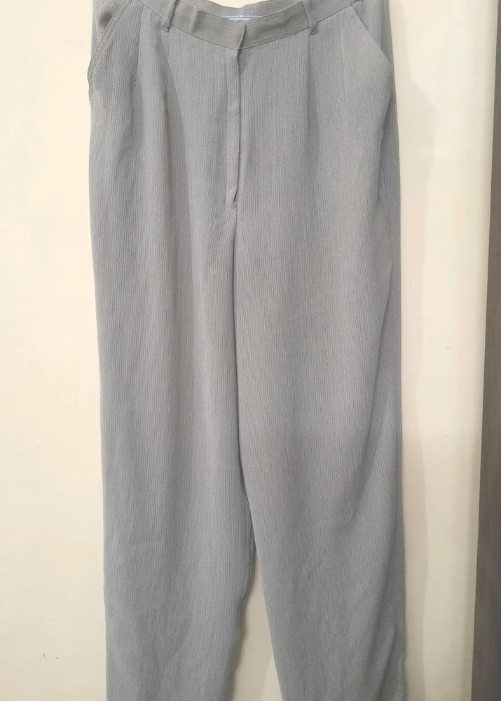 Grey Flare Trousers