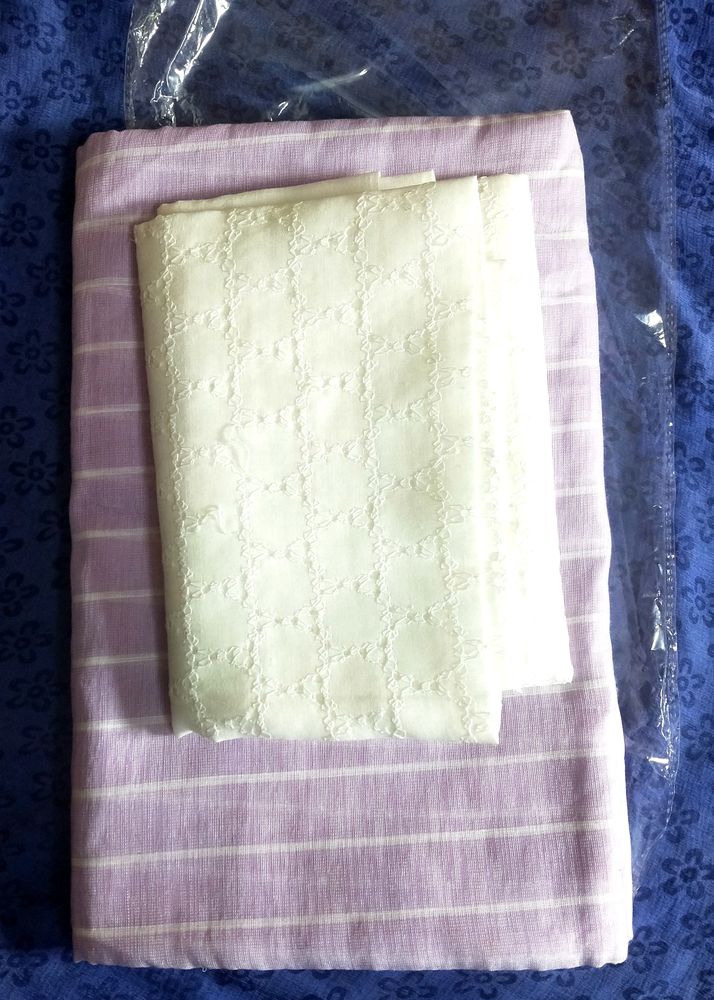 New Purple💜Soft Linen Cotton Saree