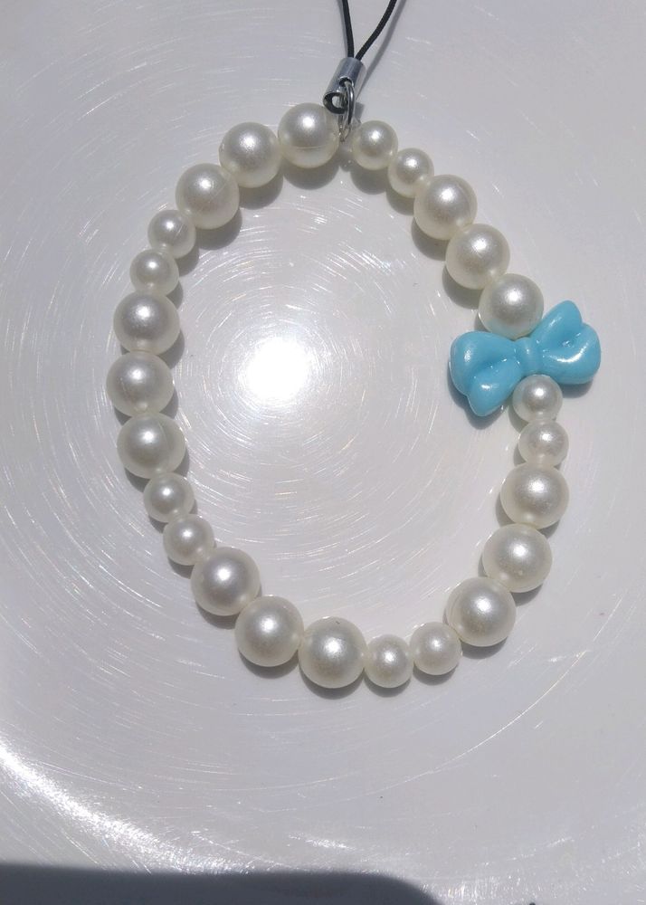 White Pearl Phone Charm