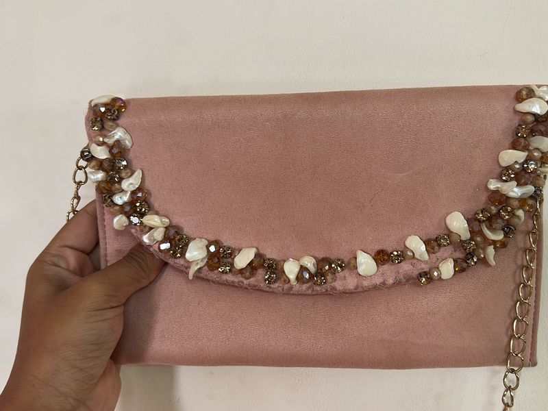 BABY PINK TRADITIONAL WEAR SLING BAG