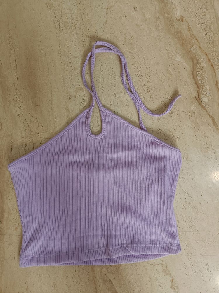 Halter Neck Purple Top