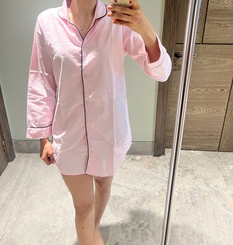 Nightsuit Shirt Dress