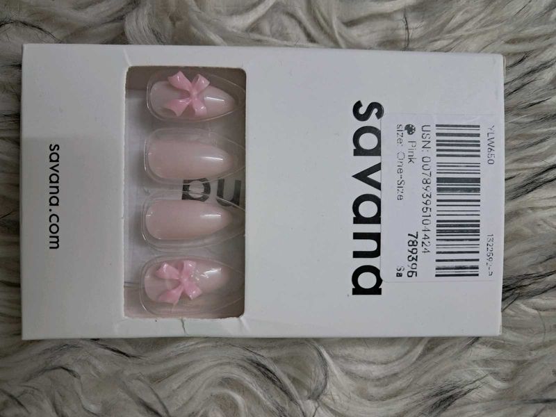 Pink Bow 3d Nails