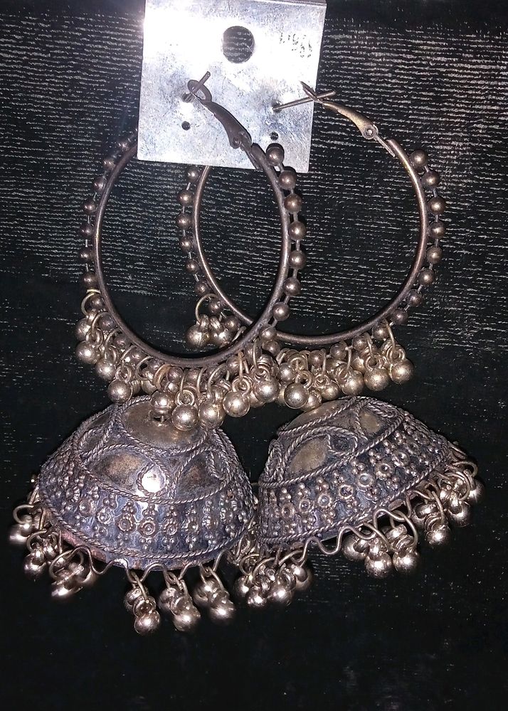 silver earrings