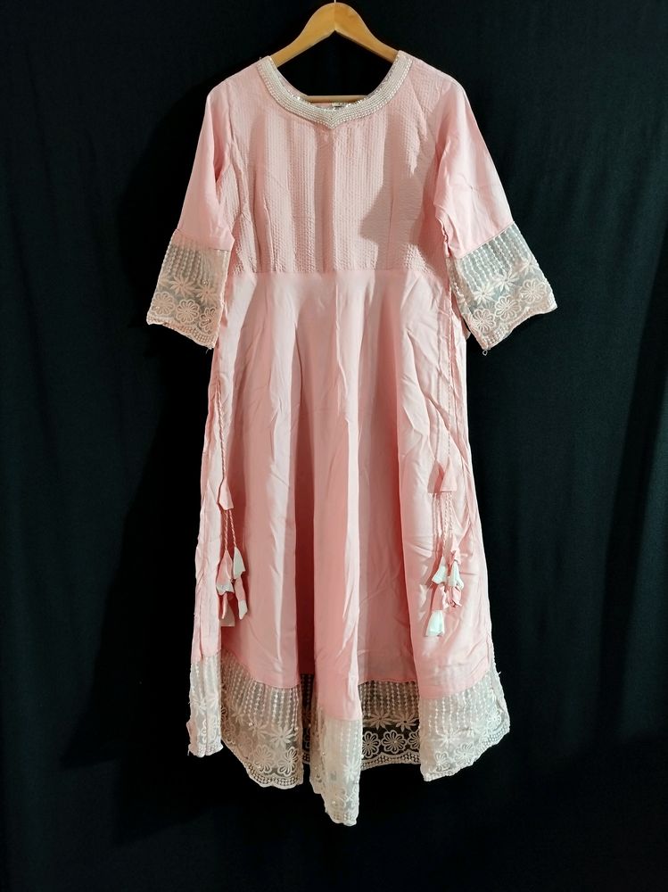 Women Pink Ethnic Kurti