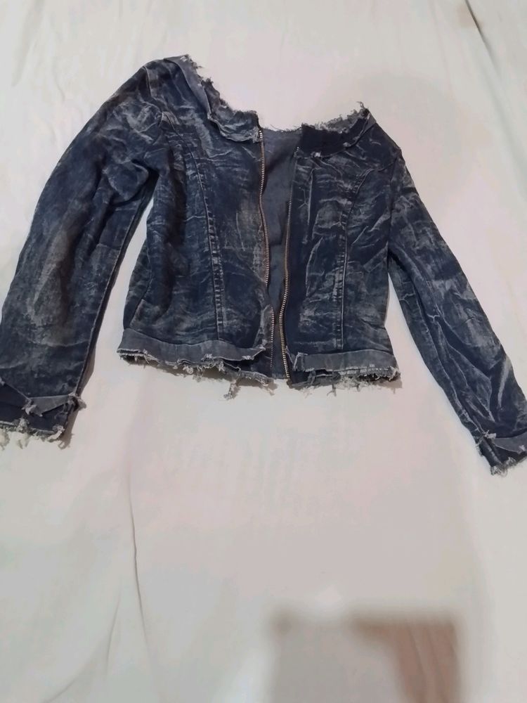 Denim Jacket For Women Without Zip