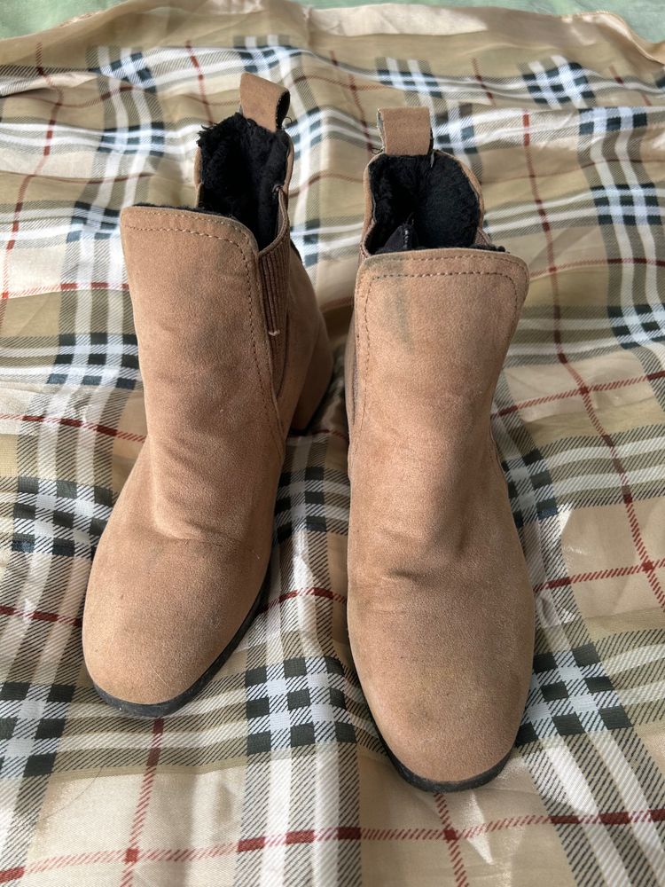 Brown Suede Ankle Boots