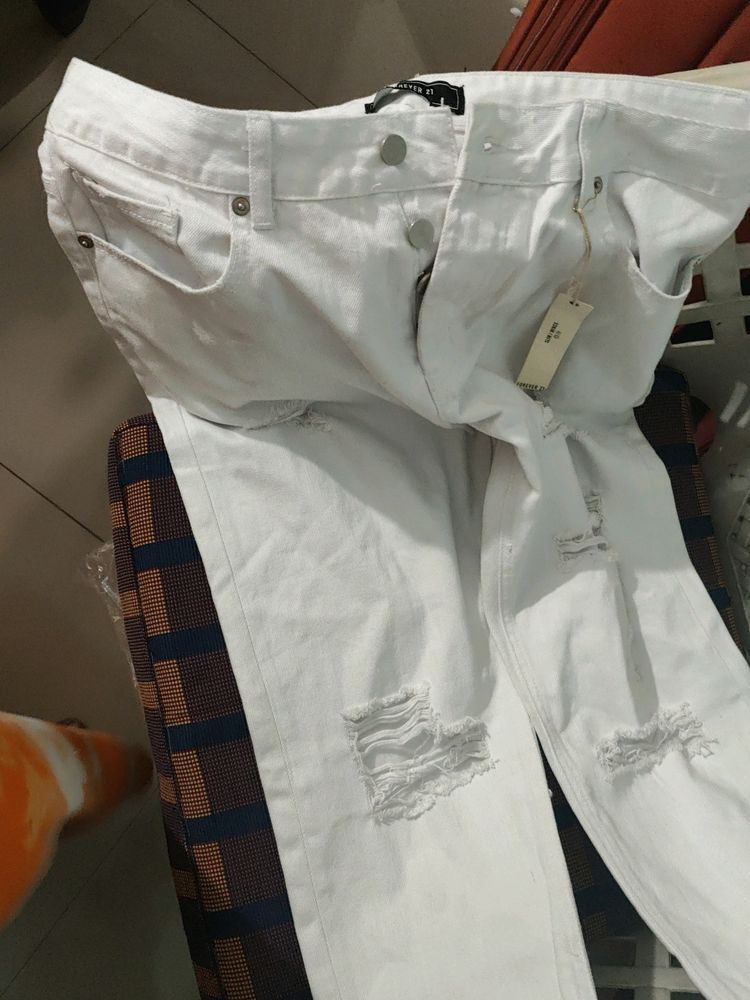 New Brand With Tag White Jeans