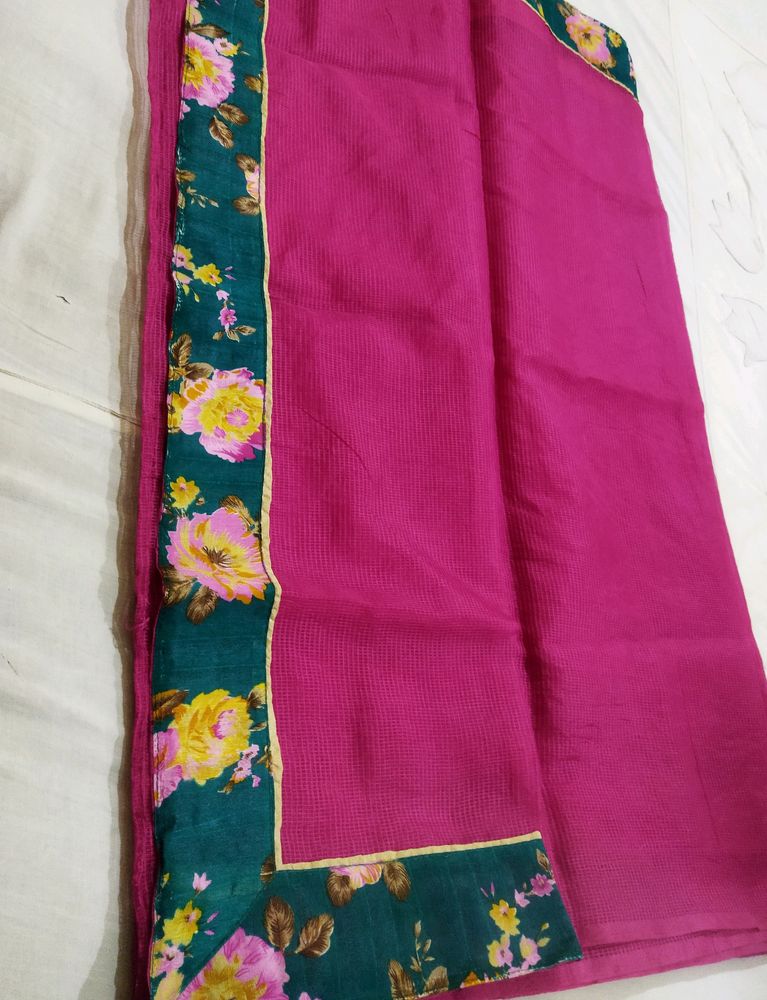 Flower Border Saree.