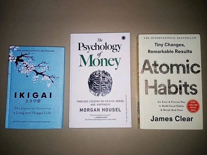 IKIGAI + The Psychology Of Money + Atomic Habits (Combo)