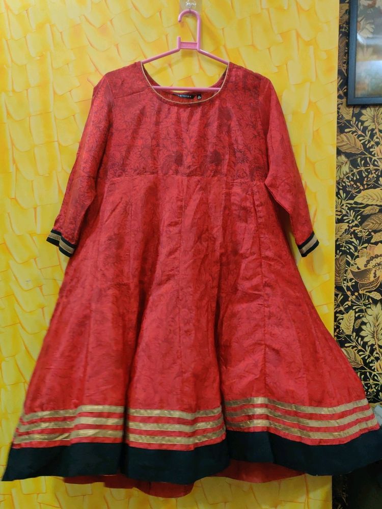 Very Beautiful Silk Anarkali Almost New