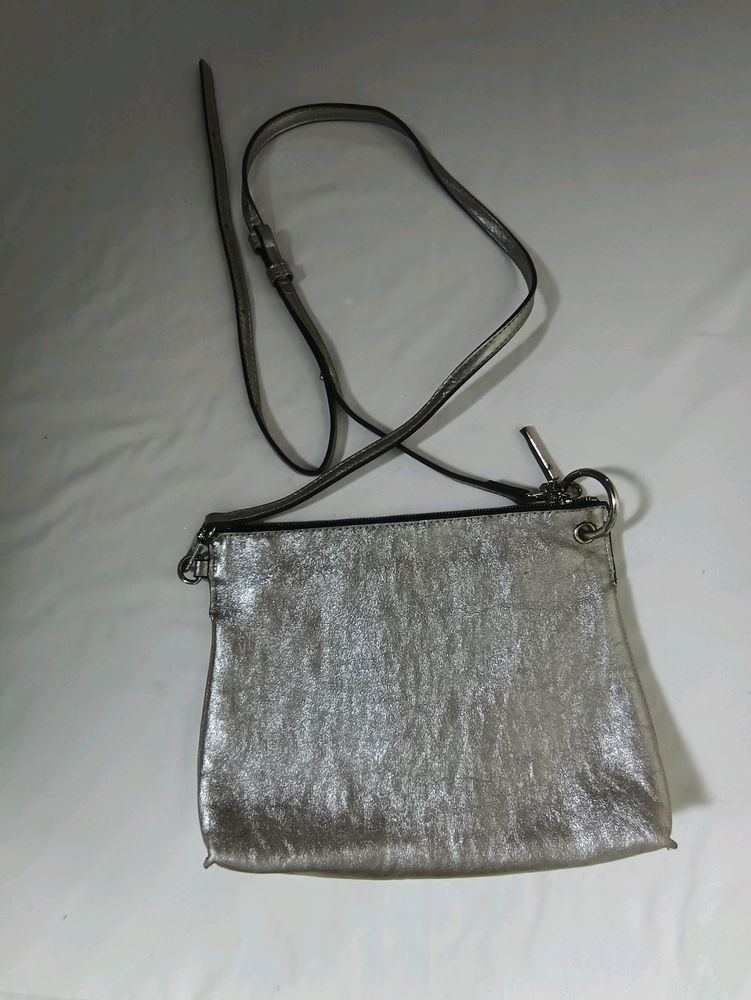 Silver Casual Sling Bag (Women)