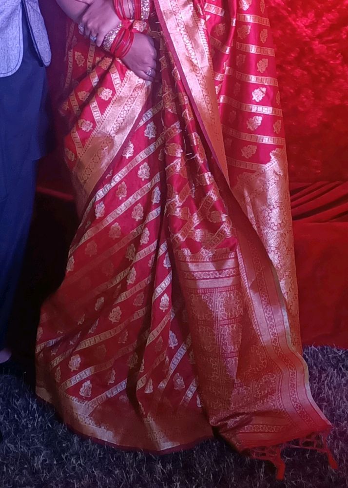 Red Banarsi Saree