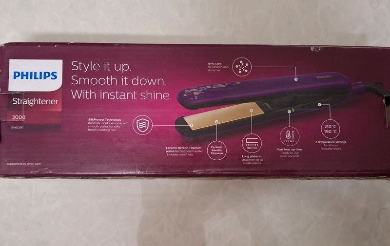 Philips Kerashine Hair Straightener BHS397