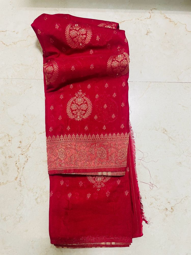 Unused Banarasi Georgette Saree