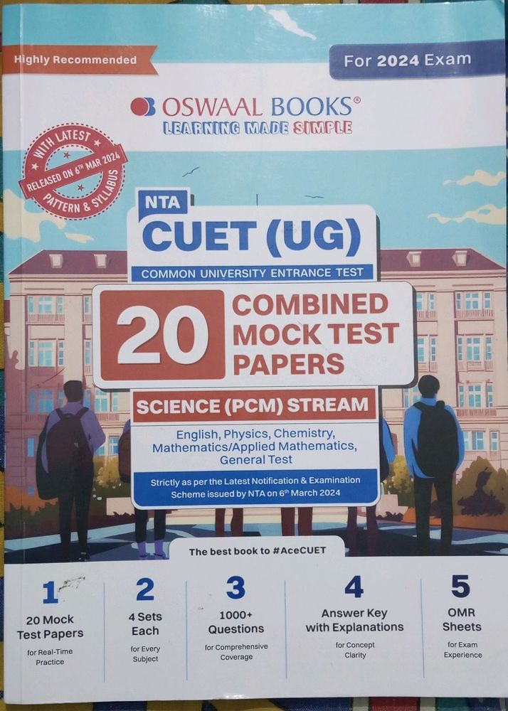 OSWAAL MOCK TEST BOOK FOR CUET UG EXAM