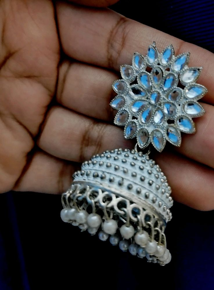 Silver Jhumka(Earrings)