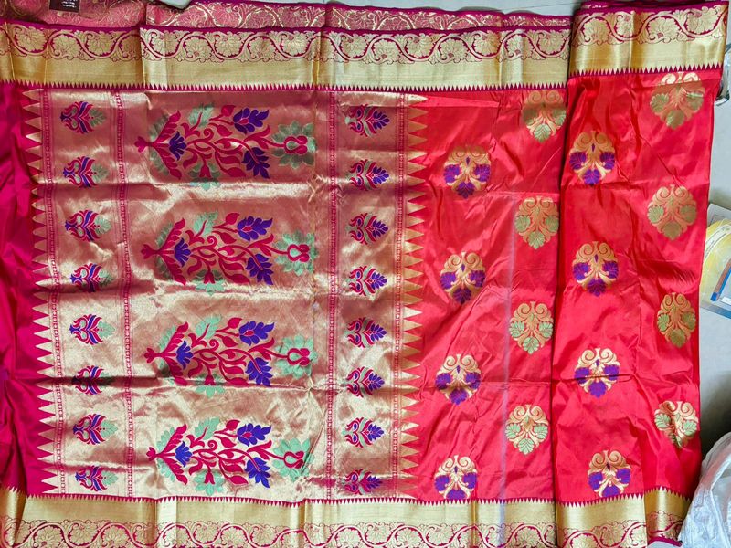 New Paithani Saree With Blouse Piece