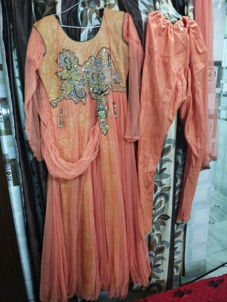 Gown With ijar And Dupatta 💕