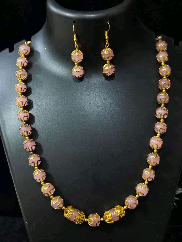 BABY PINK NECKLACE SET