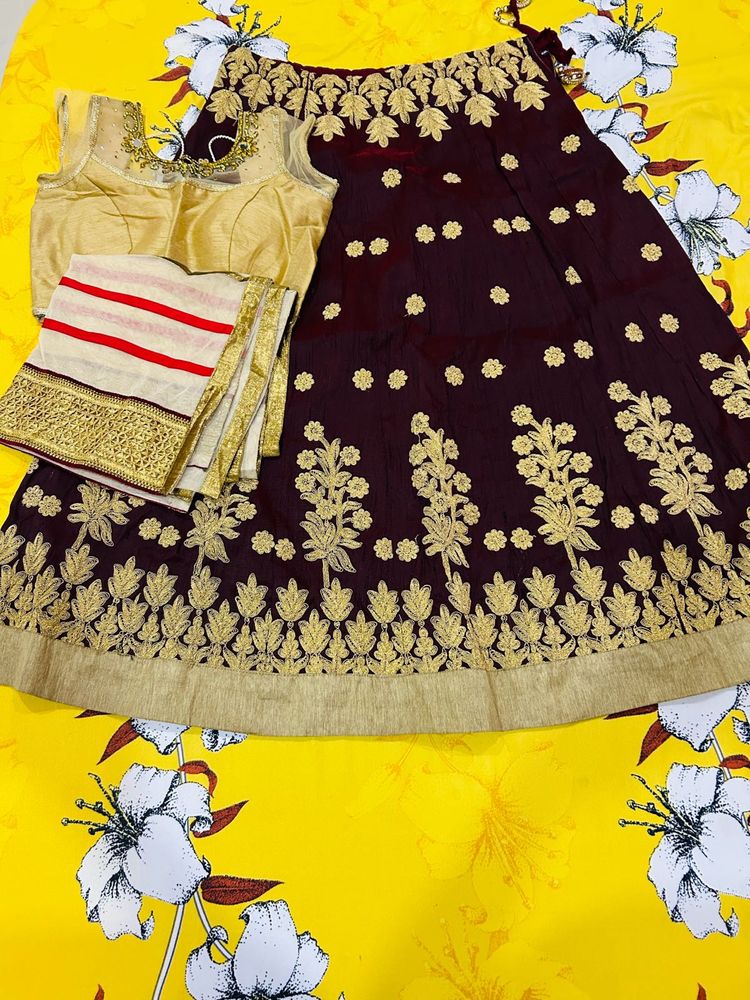 Maroon Lehenga Choli For Women