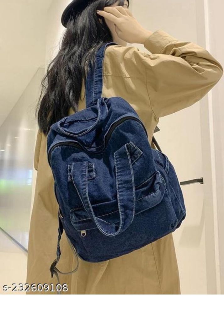 Blue Denim Backpack💗