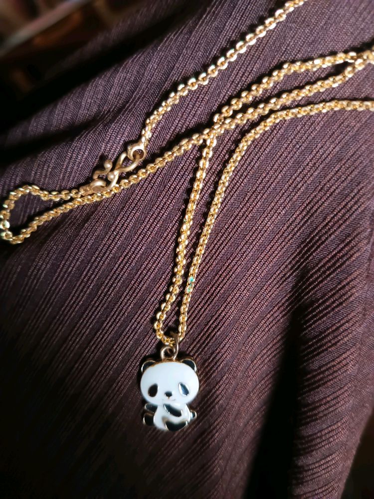 Golden Cute Panda Chain❤️🐼