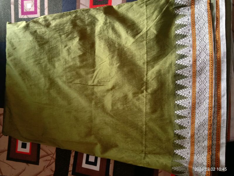 Olive Green Saree