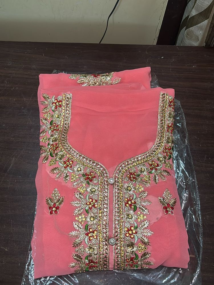 Georgettw Festive Kurti Material