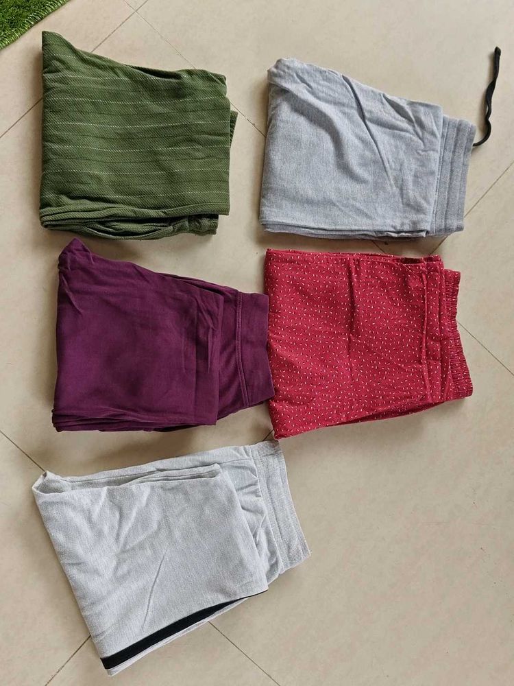 Combo Of 5 Track/Night Pants For Women